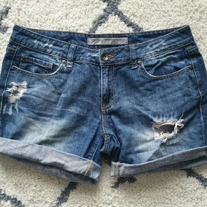 Distressed Jean Shorts